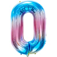 Siumir Globo de Número Globo Digital Gigante 40 Pulgadas Arcoiris Gradient Papel De Aluminio Globo Decoración de Fiestas…